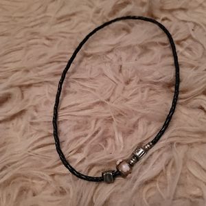 Pandora Braided Bracelet with Two Charms